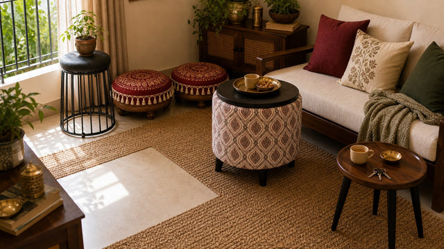 Greetwood artisan furniture styled in a small living room
