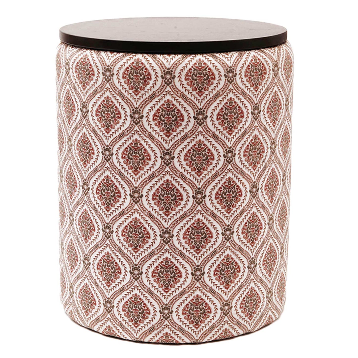 Omni-Functional Screened Storage Ottoman in Maroon and Green Color Set of 2
