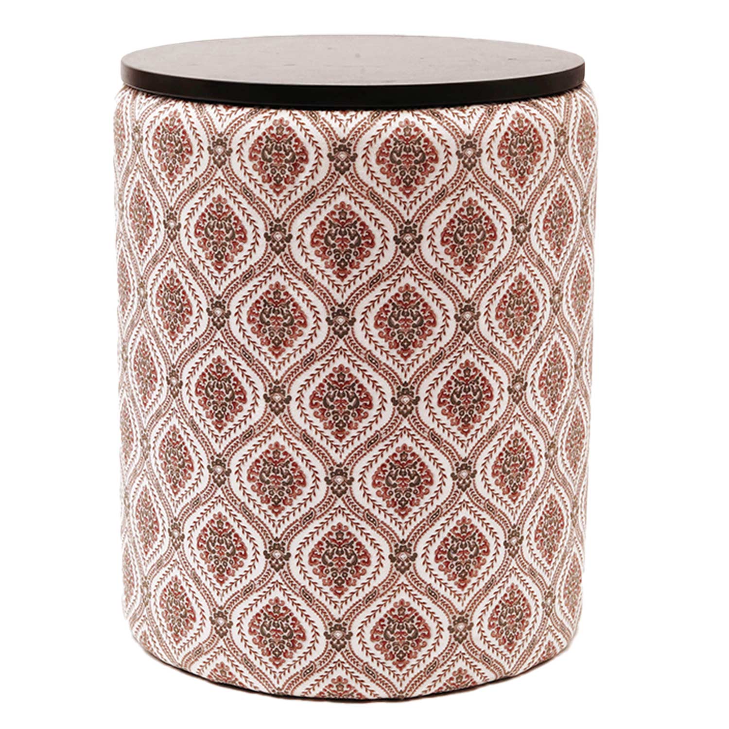 Omni-Functional Screened Storage Ottoman in Maroon and Green Color Set of 2