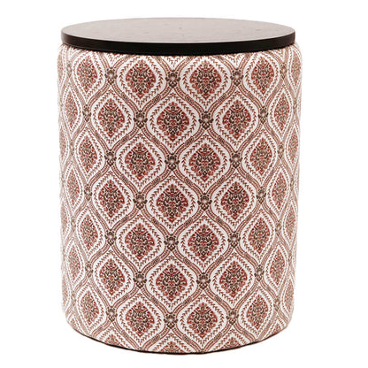 Omni-Functional Screened Storage Ottoman in Maroon and Green Color Set of 2