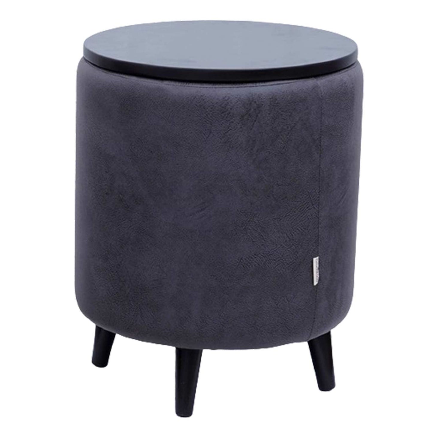 Universal Leather Storage Ottoman in Grey Color Set of 2