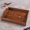 Greetwood Wooden Serving Tray With Raised Handle