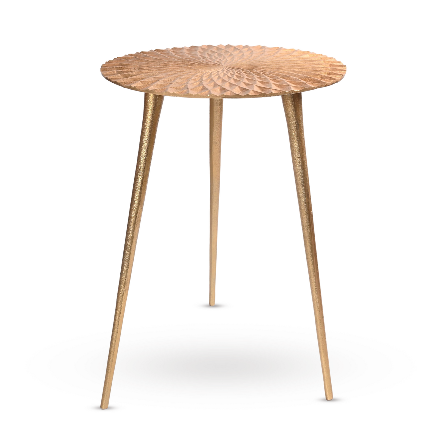 Greetwood Gold Aster Aluminum Side Table for Living Room Decor