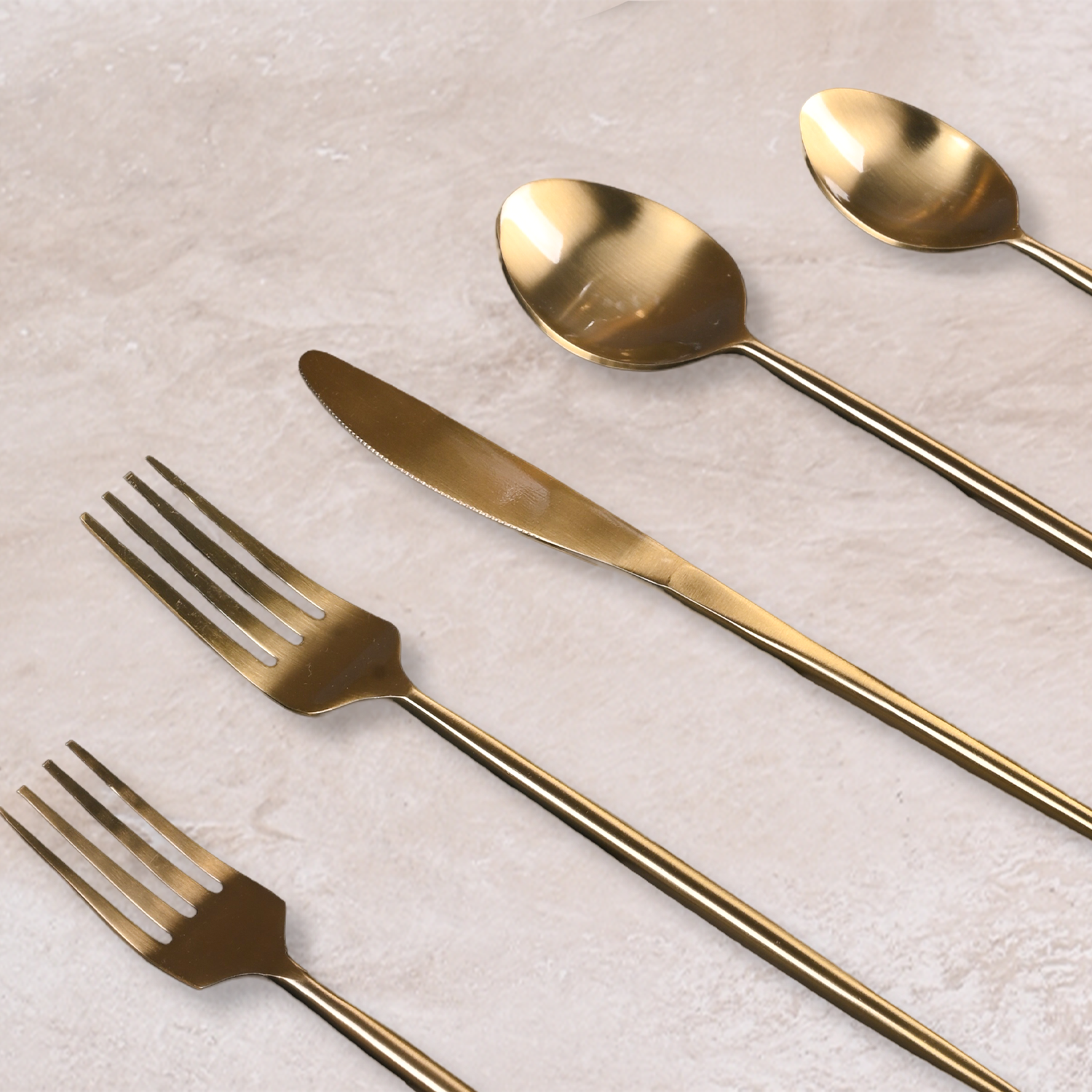 Greetwood Stainless Steel Cutlery Set for Dining Table in Gold