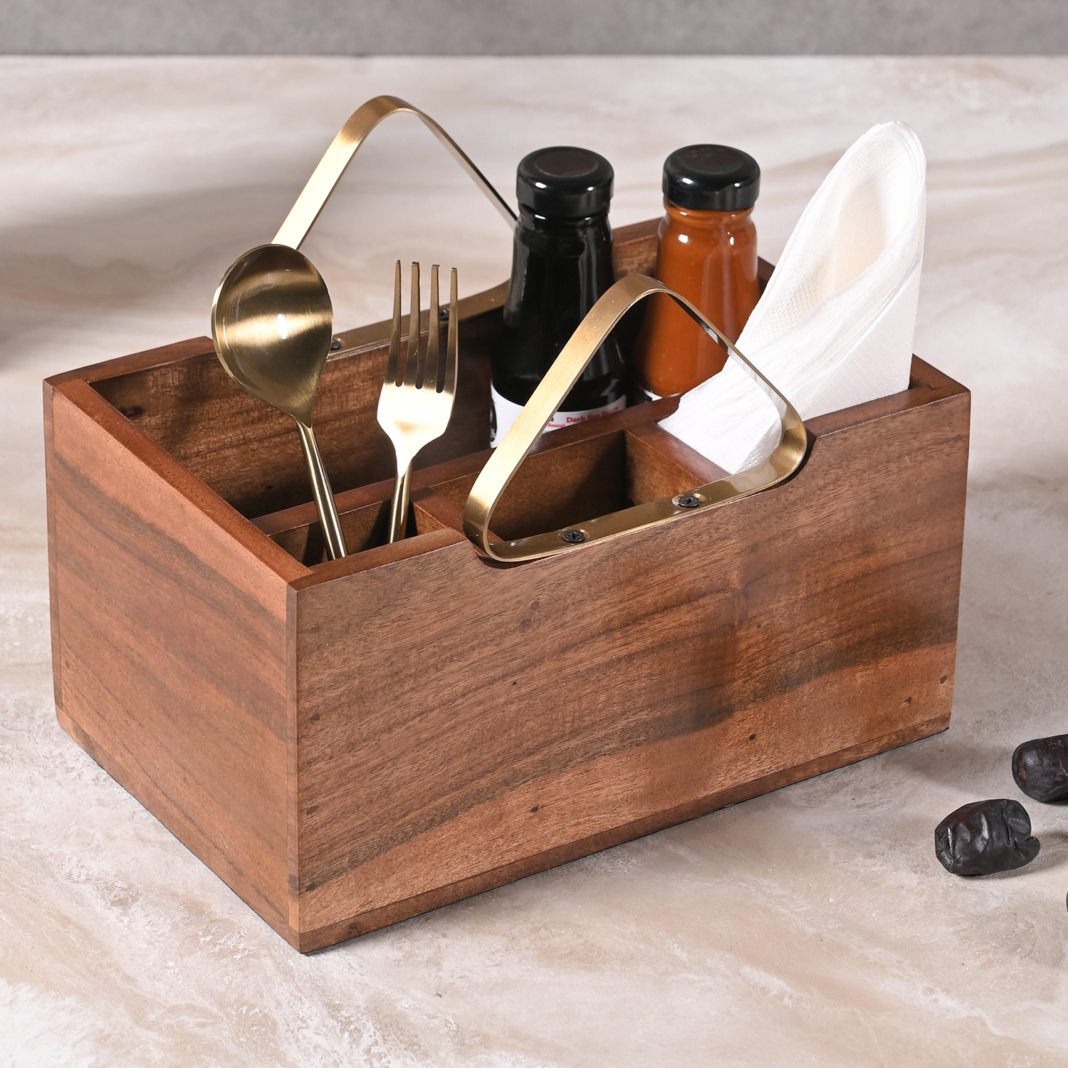 Greetwood Wooden Cutlery Holder for Kitchen