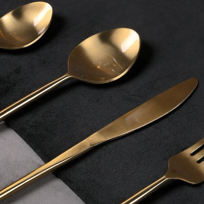 Greetwood Stainless Steel Cutlery Set for Dining Table in Gold