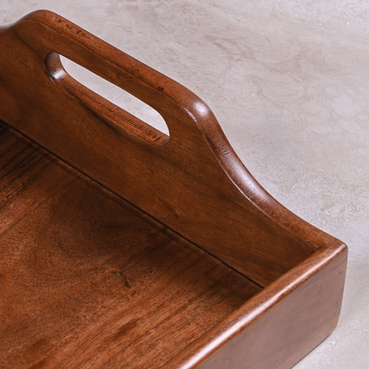 Greetwood Wooden Serving Tray With Raised Handle