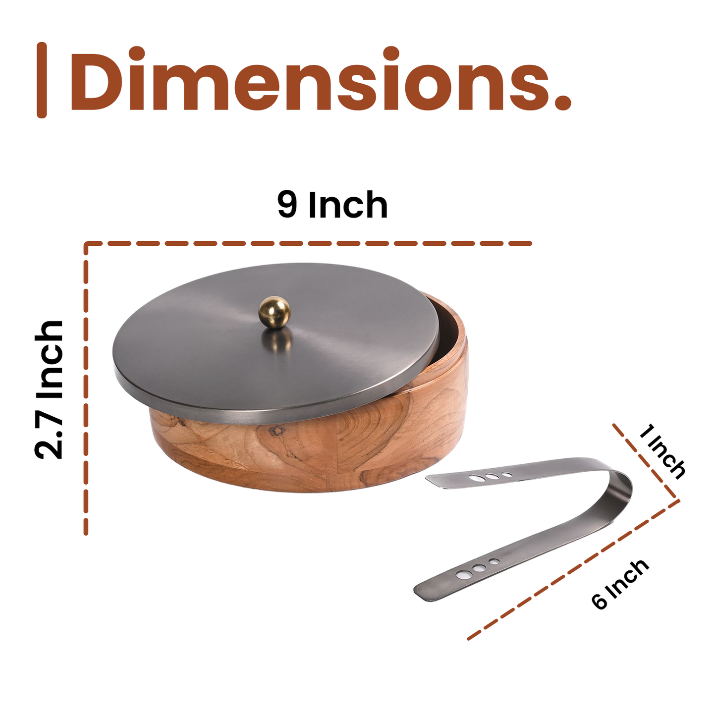 Greetwood GunMetal Plane Wooden Chapati Box for Kitchen