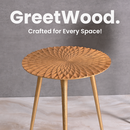 Greetwood Gold Aster Aluminum Side Table for Living Room Decor