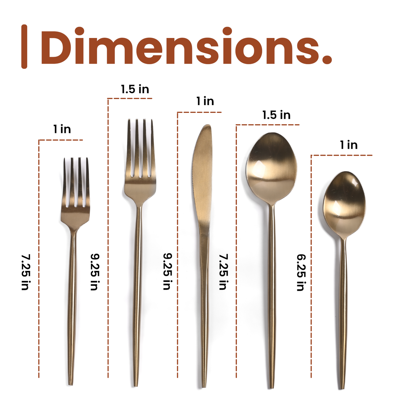 Greetwood Stainless Steel Cutlery Set for Dining Table in Gold