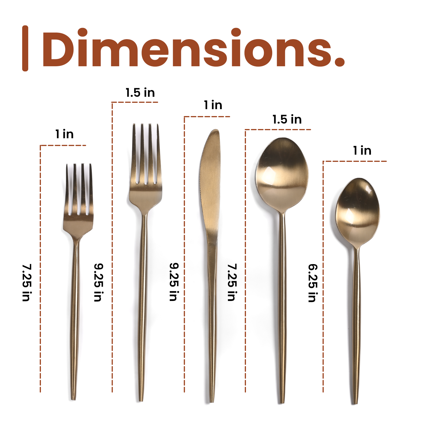 Greetwood Stainless Steel Cutlery Set for Dining Table in Gold