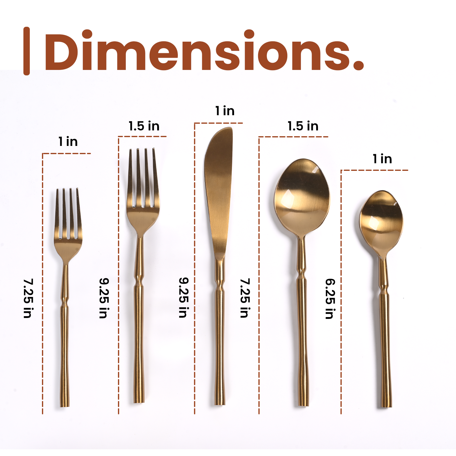 Greetwood Grooved Stainless Steel Cutlery Set for Dining Table in Gold