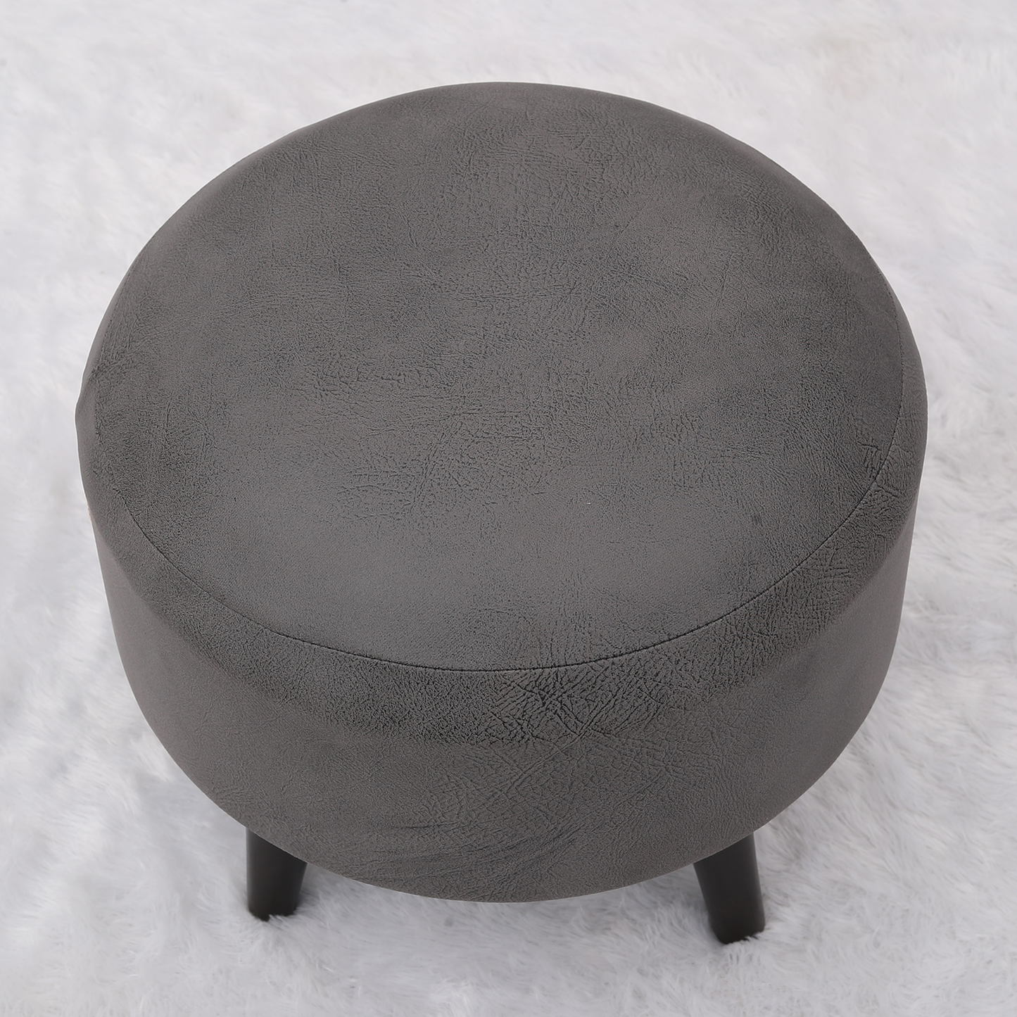 Trendy Whack Wooden Tuffet in Grey Color
