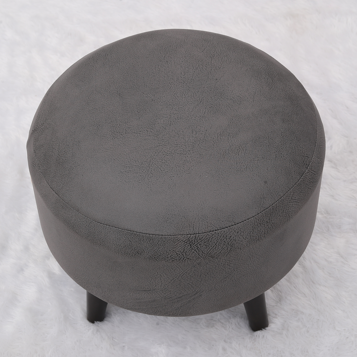 Trendy Whack Wooden Tuffet in Grey Color