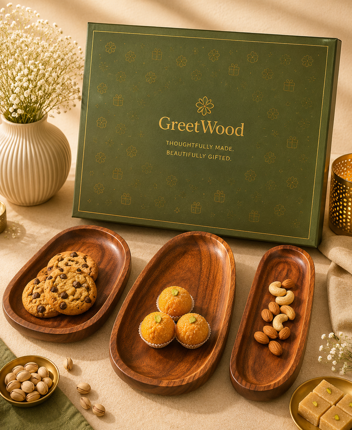Gifting-Festive Platters Wooden