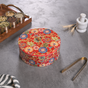 Greetwood Red Printed Wooden Chapati Box for Kitchen